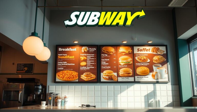 Subway breakfast menu