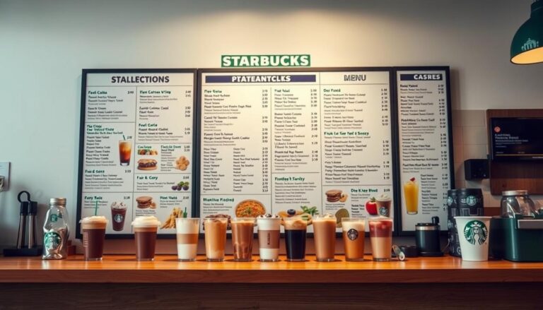 starbucks coffee menu